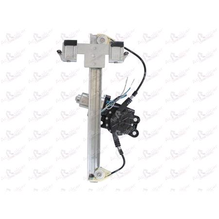Rear Left Electric Window Regulator (with motor) for JEEP GRAND CHEROKEE III, 2005 2010, 4 Door Models, WITHOUT One Touch/Antipinch, motor has 2 pins/wires