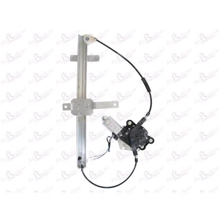 Rear Left Electric Window Regulator (with motor) for JEEP GRAND CHEROKEE Mk II (WJ, WG), 2000 2005, 4 Door Models, WITHOUT One Touch/Antipinch, motor has 2 pins/wires