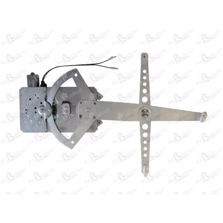 Right Front Window Regulator for Rover 400 Hatchback (Rt) 1995 To 2000, 2 Door Models, WITHOUT One Touch/Antipinch, motor has 2 pins/wires