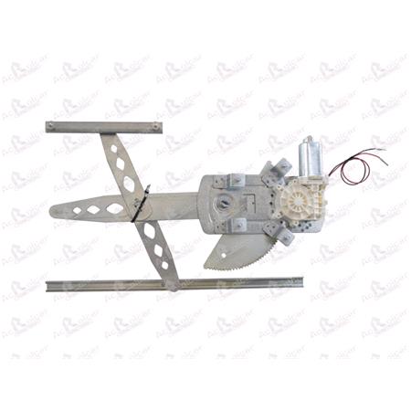Front Left Electric Window Regulator (with motor) for HONDA CONCERTO Saloon (HWW), 1989 1995, 4 Door Models, WITHOUT One Touch/Antipinch, motor has 2 pins/wires