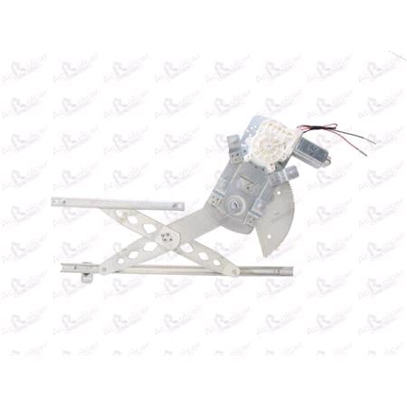 Front Left Electric Window Regulator (with motor) for ROVER 400 Tourer (XW), 1993 1998, 4 Door Models, WITHOUT One Touch/Antipinch, motor has 2 pins/wires
