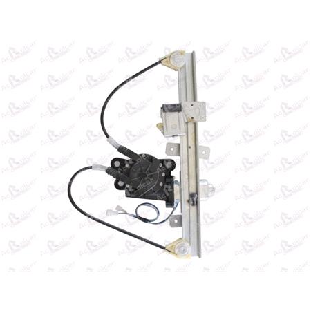 FORD FIESTA'03 4 DOORS POWER WINDOW REGULATOR   REAR RIGHT   Ford FIESTA Van 2003 to 2008, 4 Door Models, WITHOUT One Touch/Antipinch, motor has 2 pins/wires