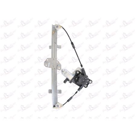 Front Left Electric Window Regulator (with motor) for FORD MONDEO Estate (BNP), 1993 1996, 4 Door Models, WITHOUT One Touch/Antipinch, motor has 2 pins/wires