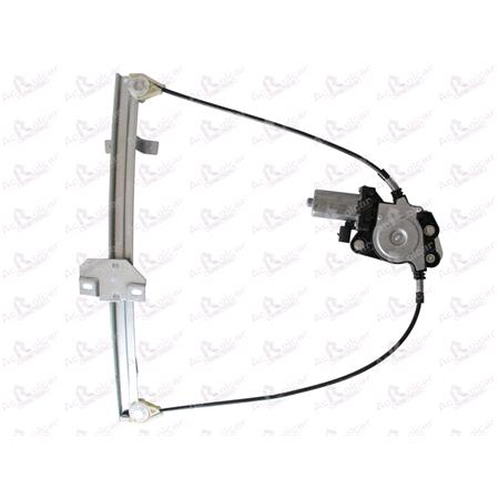Front Left Electric Window Regulator (with motor) for FORD FIESTA Mk IV, 1995 2002, 2 Door Models, WITHOUT One Touch/Antipinch, motor has 2 pins/wires