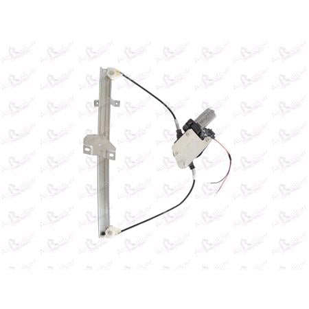 Front Left Electric Window Regulator (with motor) for FORD FIESTA Mk IV (JA_, JB_), 1995 2002, 4 Door Models, WITHOUT One Touch/Antipinch, motor has 2 pins/wires