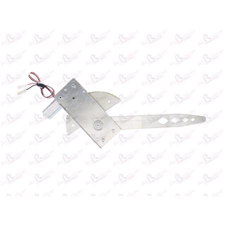 Front Left Electric Window Regulator (with motor) for Ford Transit Flatbed Chassis 2000 2006, 2 Door Models, WITHOUT One Touch/Antipinch, motor has 2 pins/wires
