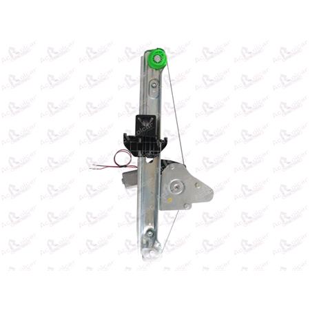 Rear Left Electric Window Regulator (with motor) for FORD FOCUS Saloon (DFW), 1999 2005, 4 Door Models, WITHOUT One Touch/Antipinch, motor has 2 pins/wires