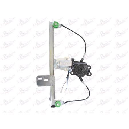 Front Right Electric Window Regulator (with motor) for Citroen AX , 1986 1998, 4 Door Models, WITHOUT One Touch/Antipinch, motor has 2 pins/wires