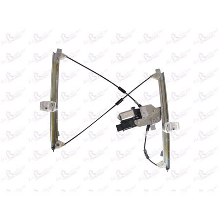 Front Right Electric Window Regulator (with motor, one touch operation) for Citroen C2 ENTERPRISE, 2005 2010, 2 Door Models, One Touch Version, motor has 6 or more pins
