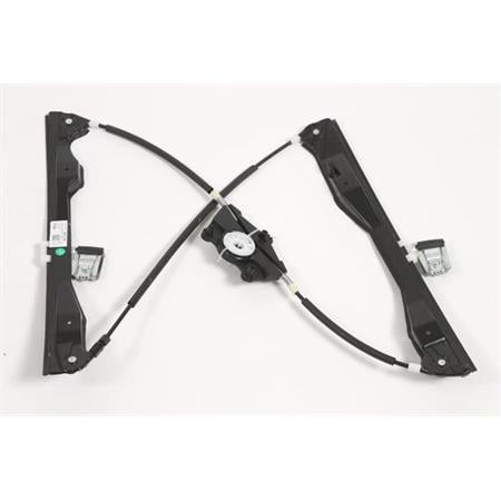 Front Left Electric Window Regulator Mechanism (without motor) for SKODA Fabia Estate (6Y5), 2000 2007, 4 Door Models, One Touch/AntiPinch Version, holds a motor with 6 or more pins