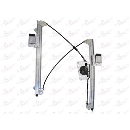 Front Left Electric Window Regulator Mechanism (without motor) for SKODA OCTAVIA (1Z3),  2004 2012, 4 Door Models, One Touch/AntiPinch Version, holds a motor with 6 or more pins