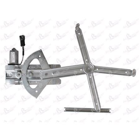 Right Front Window Regulator for Opel Astra F (56_, 57_) 1991 To 1998, 2 Door Models, WITHOUT One Touch/Antipinch, motor has 2 pins/wires