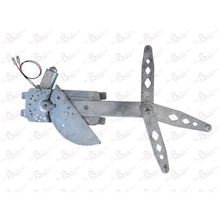 Front Right Electric Window Regulator (with motor) for OPEL CORSA B van (73_), 1999 2003, 2 Door Models, WITHOUT One Touch/Antipinch, motor has 2 pins/wires