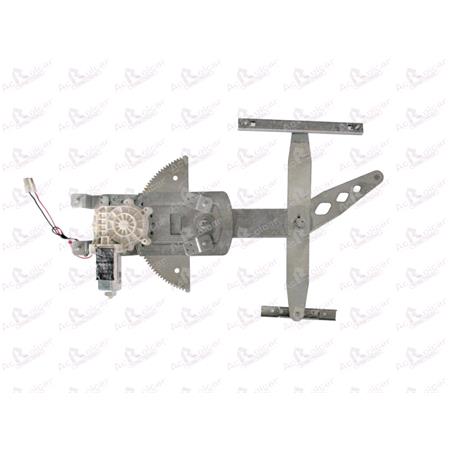 Front Right Electric Window Regulator (with motor) for OPEL CORSA C (F08, F68), 2000 2006, 4 Door Models, WITHOUT One Touch/Antipinch, motor has 2 pins/wires