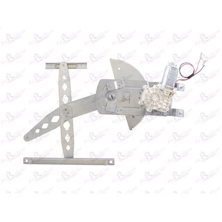 Right Front Window Regulator for Opel Corsa C (F08, F68) 2000 To 2006, 2 Door Models, WITHOUT One Touch/Antipinch, motor has 2 pins/wires