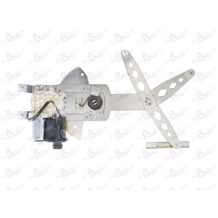 Front Left Electric Window Regulator (with motor, one touch operation) for Vauxhall Astra Astravan Mk IV, 1998 2006, 2/4 Door Models, One Touch Version, motor has 6 or more pins