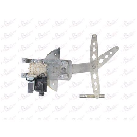 Front Left Electric Window Regulator (with motor, one touch operation) for VAUXHALL ASTRA MK V Estate, 2004 2009, 4 Door Models, One Touch Version, motor has 6 or more pins
