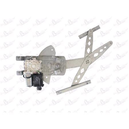 Front Left Electric Window Regulator (with motor, one touch operation) for VAUXHALL MERIVA, 2003 2010, 4 Door Models, One Touch Version, motor has 6 or more pins