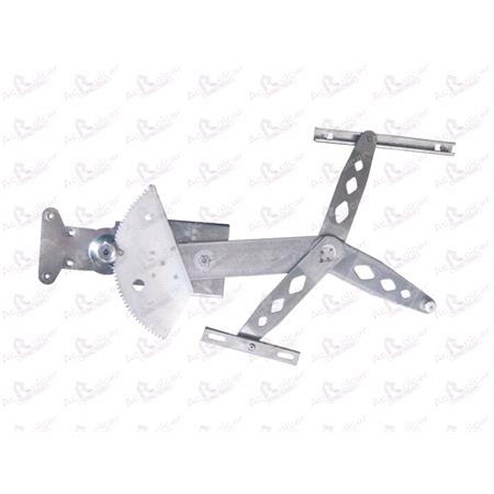 Front Right Electric Window Regulator Mechanism (without motor) for OPEL ZAFIRA (F75_), 1999 2005, 4 Door Models, One Touch/AntiPinch Version, holds a motor with 6 or more pins