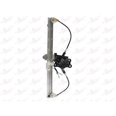 Rear Left Electric Window Regulator (with motor) for Mercedes M CLASS (W163), 1998 2005, 4 Door Models, WITHOUT One Touch/Antipinch, motor has 2 pins/wires