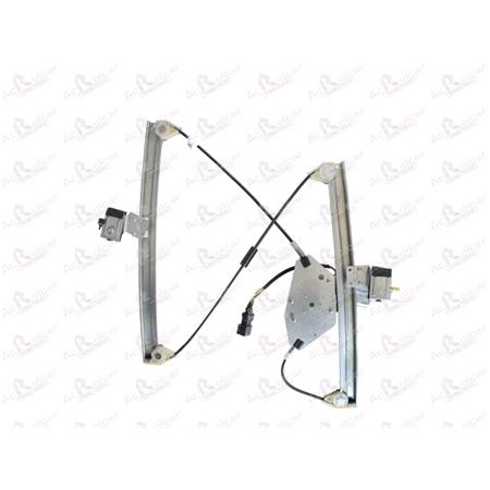 Front Left Electric Window Regulator (with motor, one touch operation) for Mercedes E CLASS (W11), 2002 2009, 4 Door Models, One Touch Version, motor has 6 or more pins