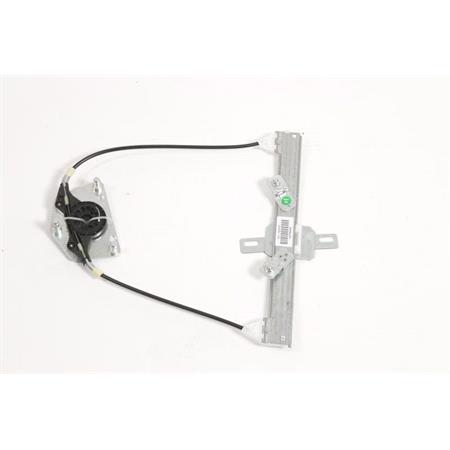 Rear Right Electric Window Regulator Mechanism (without motor) for PEUGEOT 407 (6D_), 2004 2010, 4 Door Models, One Touch/AntiPinch Version, holds a motor with 6 or more pins