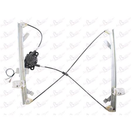 Front Left Electric Window Regulator (with motor) for PEUGEOT 1007 (KM_), 2005 2009, 2 Door Models, WITHOUT One Touch/Antipinch, motor has 2 pins/wires