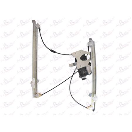 Front Right Electric Window Regulator (with motor, one touch operation) for Renault CLIO Estate, 2008 2013, 4 Door Models, One Touch Version, motor has 6 or more pins
