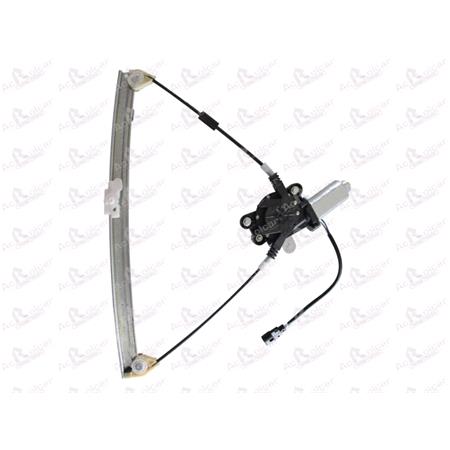 Front Left Electric Window Regulator (with motor) for RENAULT CLIO Mk II (BB01_, CB01_), 1998 2005, 4 Door Models, WITHOUT One Touch/Antipinch, motor has 2 pins/wires