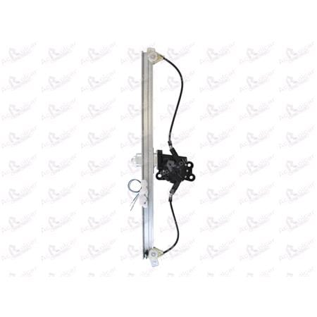 Front Left Electric Window Regulator (with motor) for NISSAN PRIMASTAR Bus, 2002 , 2 Door Models, WITHOUT One Touch/Antipinch, motor has 2 pins/wires