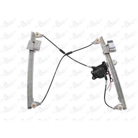 Front Left Electric Window Regulator (with motor) for VW LUPO (6X1, 6E1), 1998 2005, 2 Door Models, WITHOUT One Touch/Antipinch, motor has 2 pins/wires
