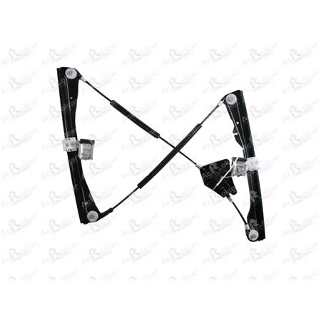 Front Left Electric Window Regulator Mechanism (without motor) for SEAT CORDOBA (6L), 2002 2009, 4 Door Models, One Touch/AntiPinch Version, holds a motor with 6 or more pins