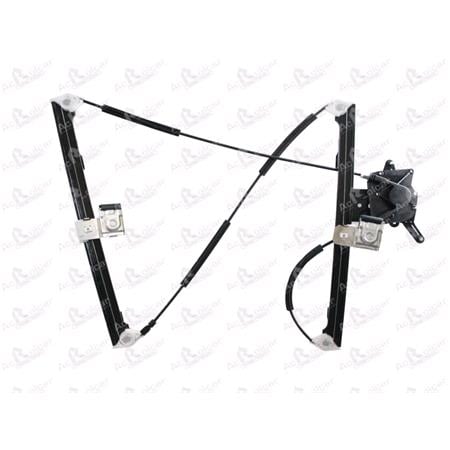 Front Right Electric Window Regulator Mechanism (without motor) for VW LUPO (6X1, 6E1), 1998 2005, 2 Door Models, One Touch/AntiPinch Version, holds a motor with 6 or more pins