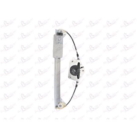 Rear Right Electric Window Regulator Mechanism (without motor) for SEAT IBIZA Mk IV (6L1), 2002 2009, 4 Door Models, One Touch/AntiPinch Version, holds a motor with 6 or more pins
