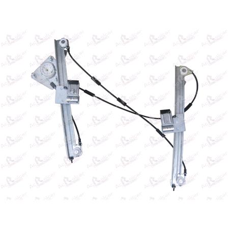 Front Right Electric Window Regulator Mechanism (without motor) for SEAT IBIZA V (6J5), 2008 , 2 Door Models, One Touch/AntiPinch Version, holds a motor with 6 or more pins