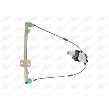 Front Right Electric Window Regulator (with motor) for VW PASSAT (3B), 1980 1989, 2/4 Door Models, WITHOUT One Touch/Antipinch, motor has 2 pins/wires