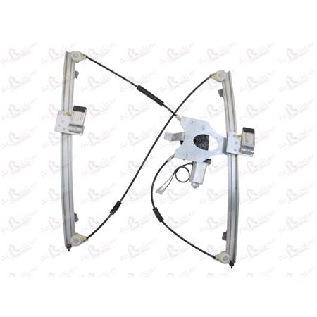 Front Right Electric Window Regulator (with motor) for SEAT ALHAMBRA (7V8, 7V9), 1996 2010, 4 Door Models, WITHOUT One Touch/Antipinch, motor has 2 pins/wires