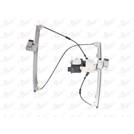 Front Right Electric Window Regulator (with motor, one touch operation) for VW Polo (6N), 1999 2001, 4 Door Models, One Touch Version, motor has 6 or more pins