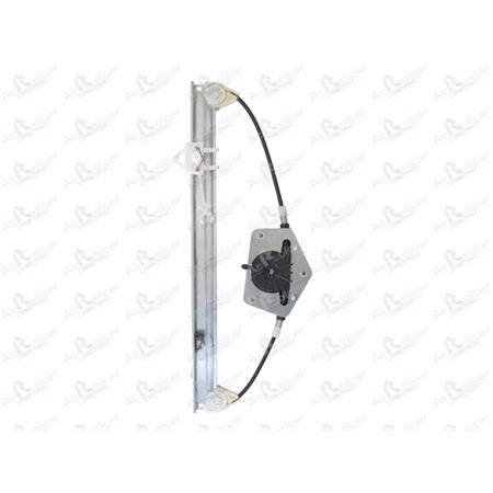 Rear Left Electric Window Regulator Mechanism (without motor) for VW Polo Saloon, 2002 2009, 4 Door Models, One Touch/AntiPinch Version, holds a motor with 6 or more pins