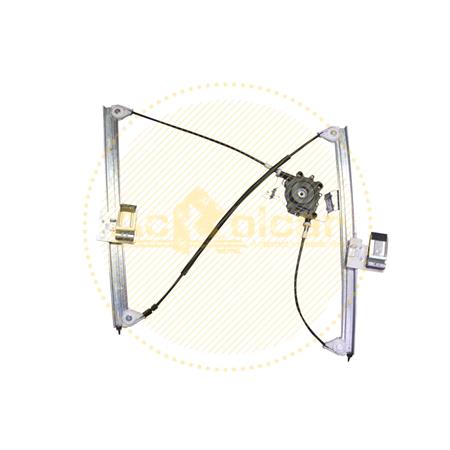 Front Left Electric Window Regulator Mechanism (without motor) for VW Polo Estate (6KV5), 1997 2001, 4 Door Models, WITHOUT One Touch/Antipinch, holds a standard 2 pin/wire motor