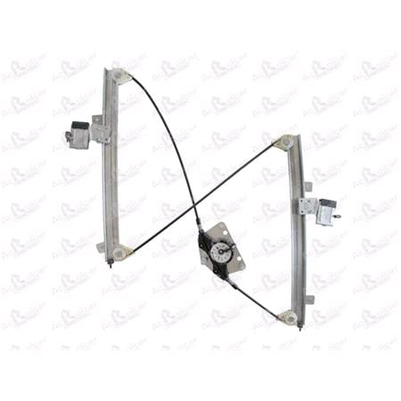 Front Left Electric Window Regulator Mechanism (without motor) for VW PASSAT (3C), 2005 2010, 4 Door Models, One Touch/AntiPinch Version, holds a motor with 6 or more pins