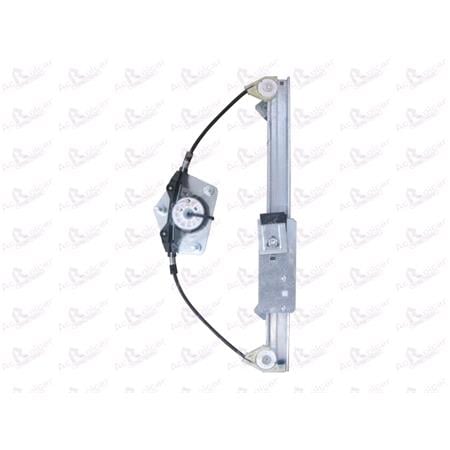 Rear Left Electric Window Regulator Mechanism (without motor) for VW PASSAT (3C), 2005 2010, 4 Door Models, One Touch/AntiPinch Version, holds a motor with 6 or more pins