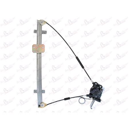 Front Right Electric Window Regulator (with motor) for Daf CF, 2013 , 2 Door Models, WITHOUT One Touch/Antipinch, motor has 2 pins/wires