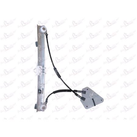 Rear Left Electric Window Regulator Mechanism (without motor) for VW Polo (6R_), 2009 , 4 Door Models, One Touch/AntiPinch Version, holds a motor with 6 or more pins
