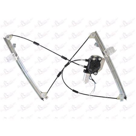 Front Left Electric Window Regulator (with motor) for RENAULT MEGANE II Sport Tourer (KM0/1_), 2003 2008, 4 Door Models, WITHOUT One Touch/Antipinch, motor has 2 pins/wires