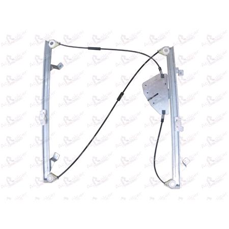Front Right Electric Window Regulator Mechanism (without motor) for Renault KANGOO BE BOP 2009 Onwards, 2 Door Models, One Touch/AntiPinch Version, holds a motor with 6 or more pins