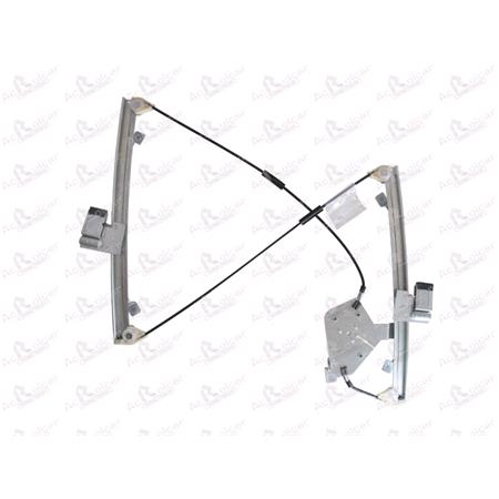 Front Right Electric Window Regulator Mechanism (without motor) for JAGUAR X TYPE Estate, 2003 2009, 4 Door Models, One Touch/AntiPinch Version, holds a motor with 6 or more pins
