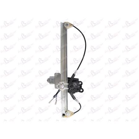 Rear Right Electric Window Regulator (with motor) for JAGUAR X TYPE (CF1), 2001 2009, 4 Door Models, WITHOUT One Touch/Antipinch, motor has 2 pins/wires