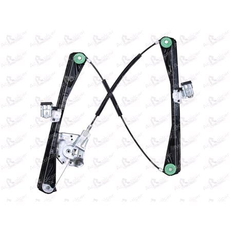 Front Left Electric Window Regulator Mechanism (without motor) for JAGUAR S TYPE (CCX), 1999 2002, 4 Door Models, WITHOUT One Touch/Antipinch, holds a standard 2 pin/wire motor