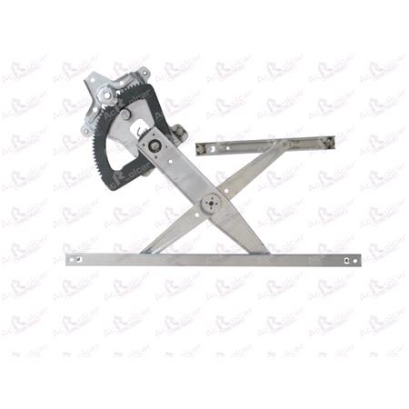 Front Right Electric Window Regulator Mechanism (without motor) for DAEWOO KALOS (KLAS), 2002 2004, 4 Door Models, WITHOUT One Touch/Antipinch, holds a standard 2 pin/wire motor